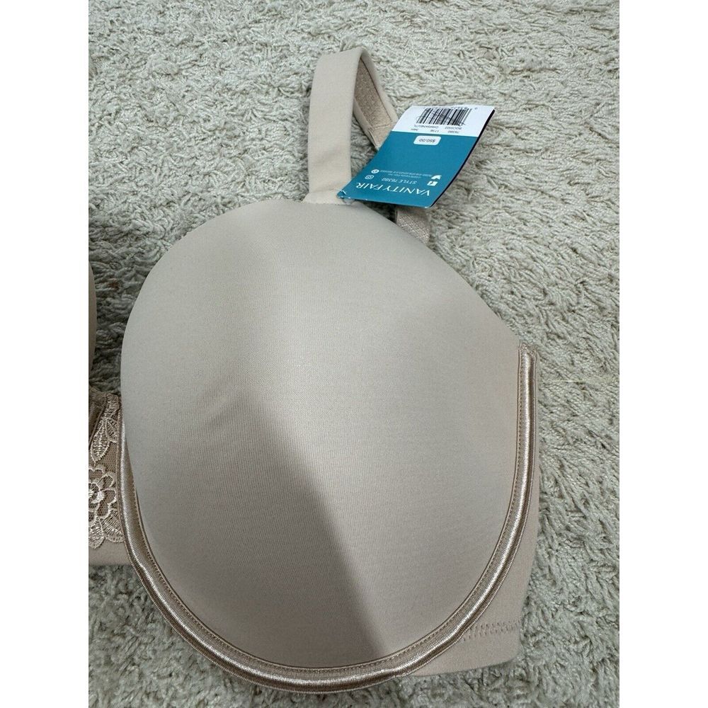 Vanity Fair Women's Beauty Back Smoothing Minimizer Bra Damask Neutral Size 34H - Picture 14 of 15